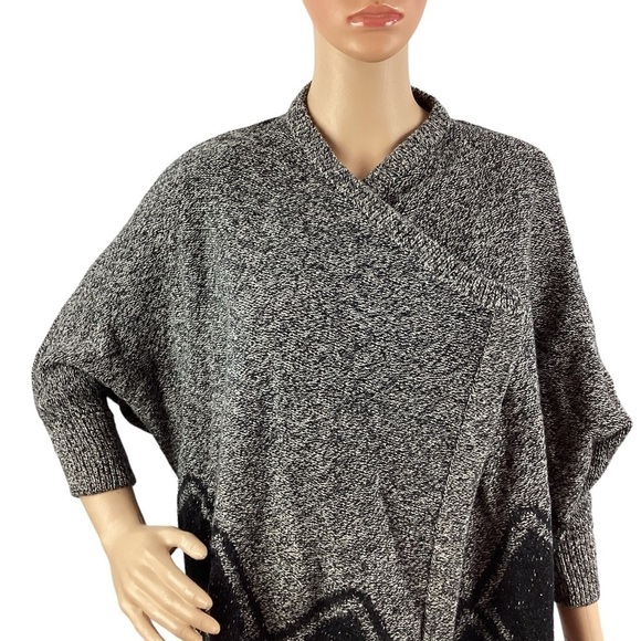 Madewell All Angles Drape Front Cardigan Size XS/S Gray Black - Picture 2 of 7